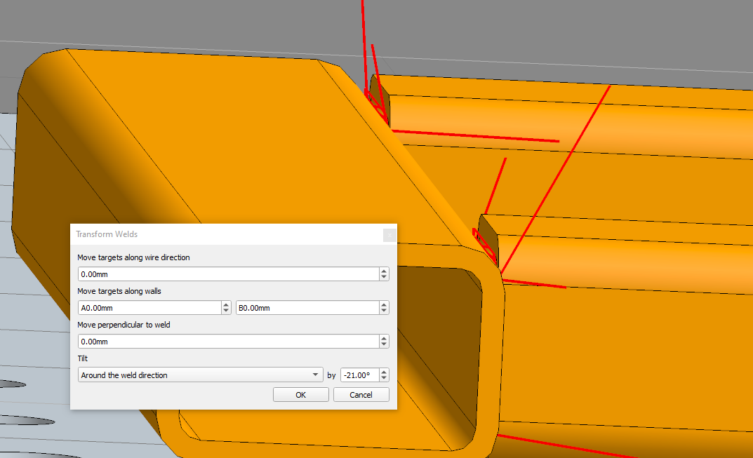 Tilt weld