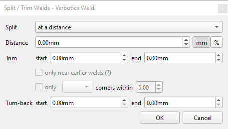 Split / Trim dialog