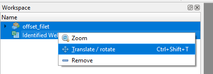 Right click and select translate / rotate